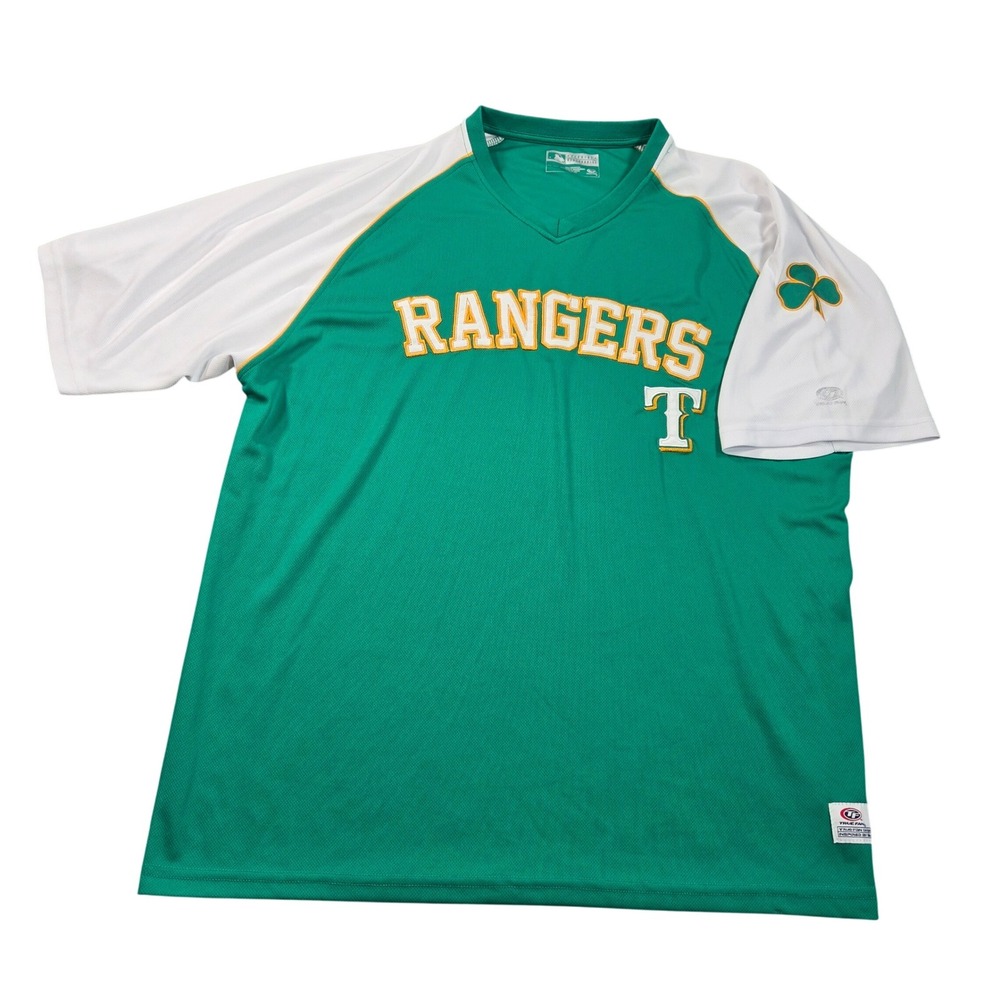Texas Rangers St Patricks Day Jersey Mens 2XL Green True Fan MLB